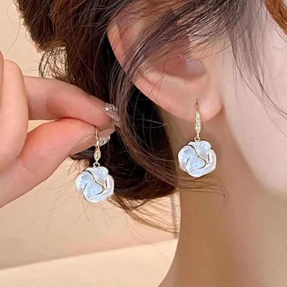 3for$20 1pair Elegant & Exquisite White Flower Petal Pendant Bohemian